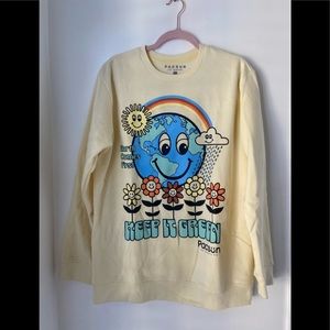 Pacsun eco friendly love the planet oversized sweatshirt